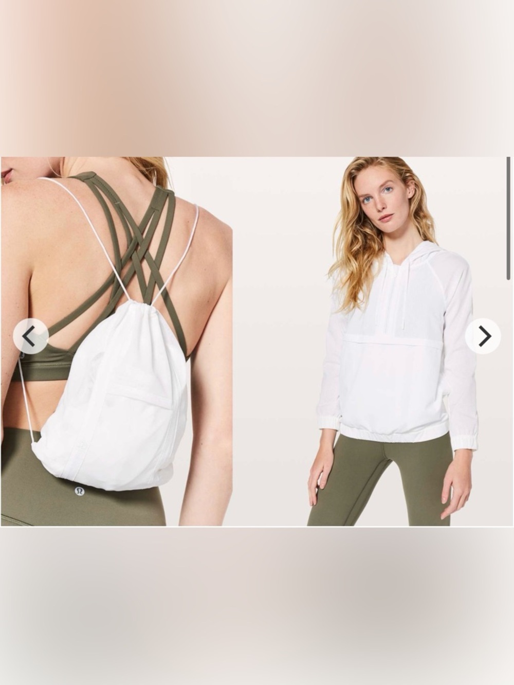 Lululemon Pack Light 1/2 Zip Pullover
White, Sz 6 - Picture 3 of 8
